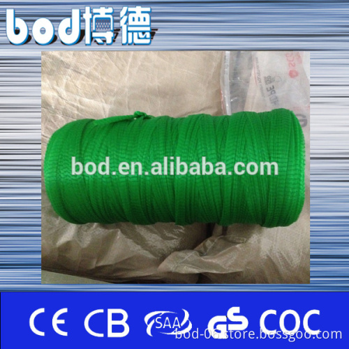 extruded long thin net bag in green